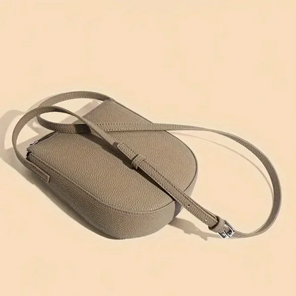 Leather Crossbody Bag Messenger Bag  Women Handbag Gray Brand New - Picture 7 of 13